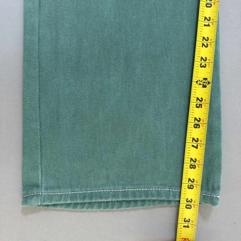 Lioness Womens High-Rise Wide Leg Baggy Cargo Green Denim Jeans XS 27x30 - Picture 15 of 16